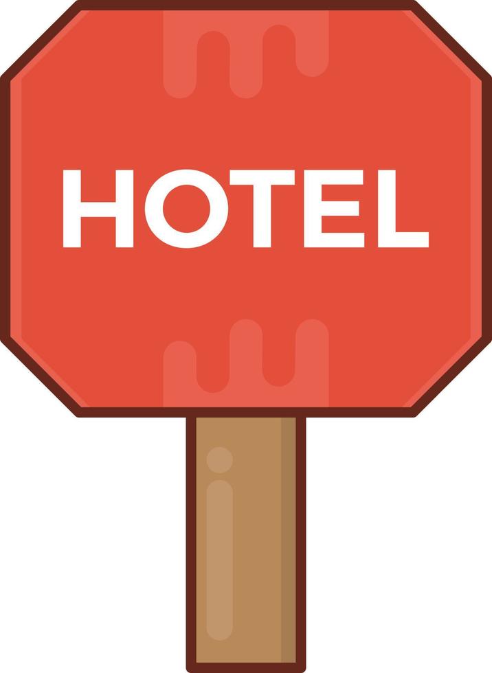 Ilustración de vector de hotel sobre un fondo transparente. símbolos de primera calidad. icono de color plano de línea vectorial para concepto y diseño gráfico.