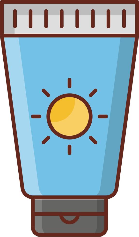 ilustración de vector de bloqueador solar sobre un fondo transparente. símbolos de primera calidad. icono de color plano de línea vectorial para concepto y diseño gráfico.