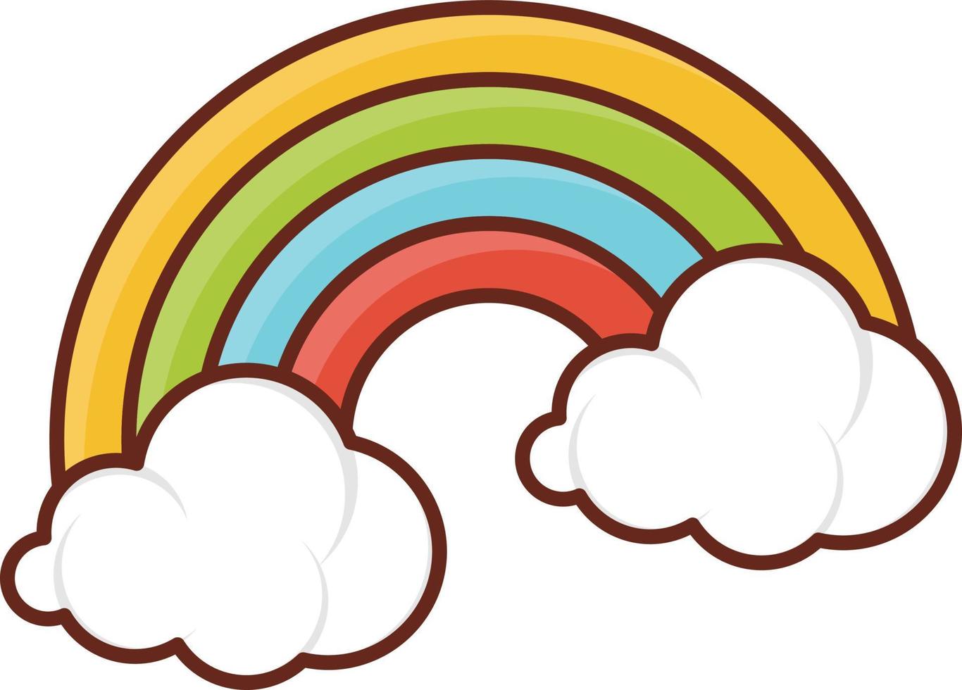 rainbow Vector illustration on a transparent background. Premium quality symbols. Vector Line Flat color  icon for concept and graphic design.