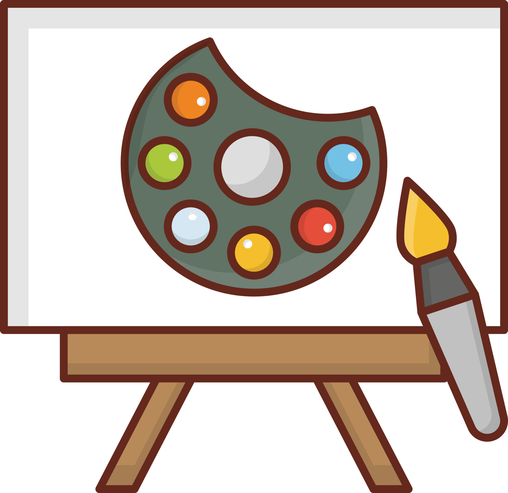 Premium Vector  Easel art board vector illustration