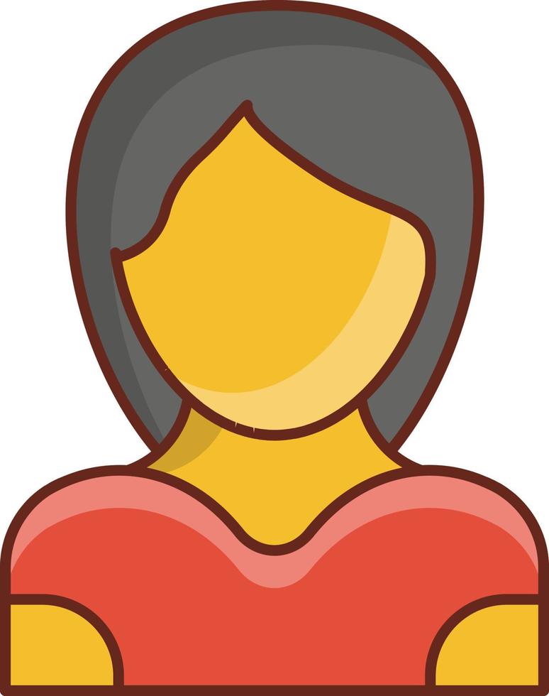 ilustración vectorial femenina sobre un fondo transparente. símbolos de primera calidad. icono de color plano de línea vectorial para concepto y diseño gráfico. vector