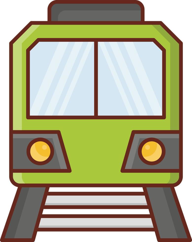 tren ilustración vectorial sobre un fondo transparente. símbolos de primera calidad. icono de color plano de línea vectorial para concepto y diseño gráfico. vector