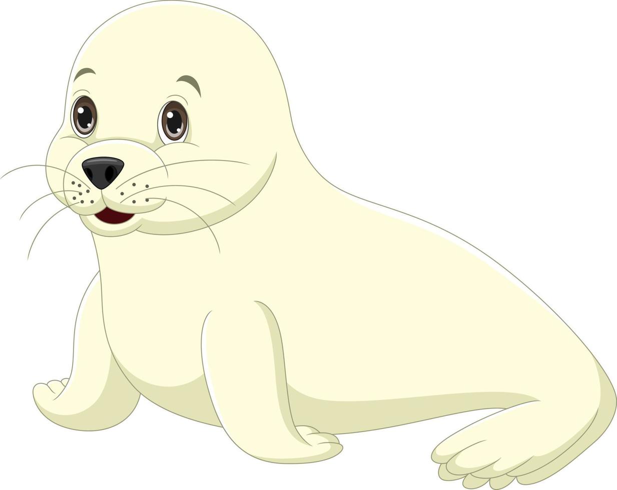 Cartoon cute baby seal on white background 5112703 Vector Art at Vecteezy