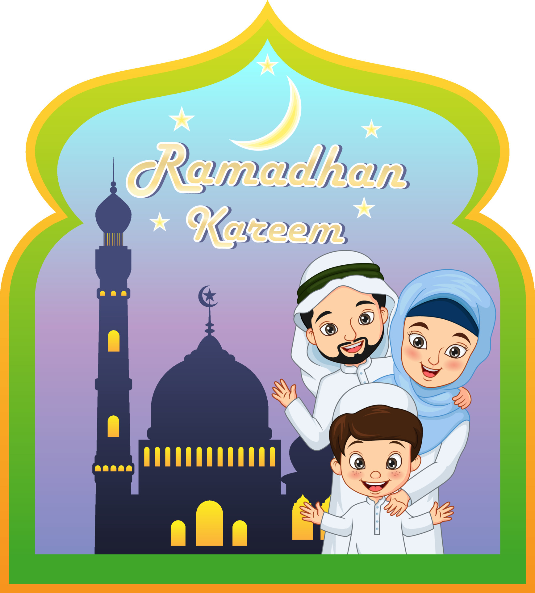 Ramadan Kareem greeting card with family muslim cartoon 5112714 Vector Art at Vecteezy Ramadan Kareem greeting card with family muslim cartoon 5112714 Vector Art at Vecteezy