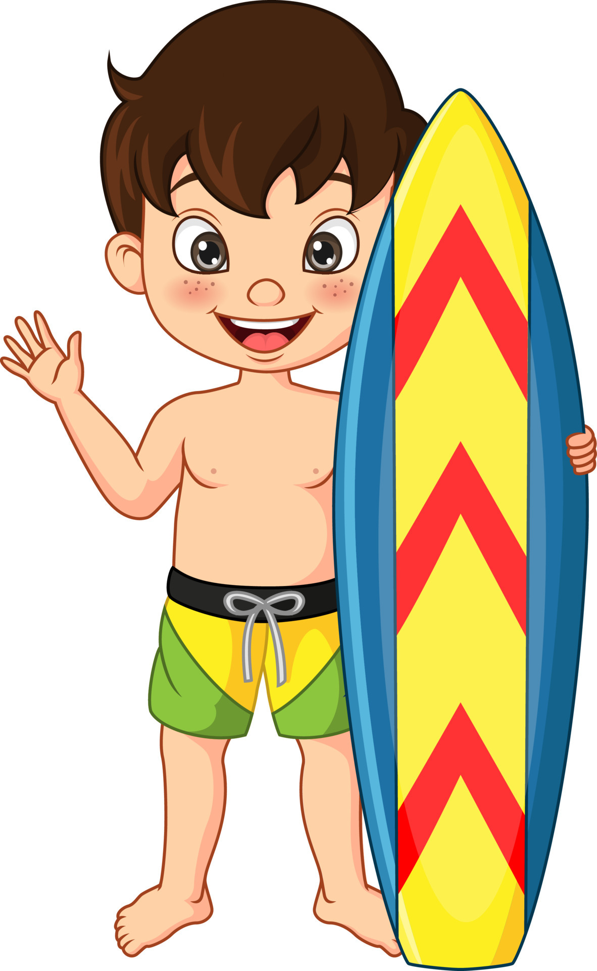 Cartoon boy surfer holding surfboard 5112783 Vector Art at Vecteezy Cartoon boy surfer holding surfboard 5112783 Vector Art at Vecteezy