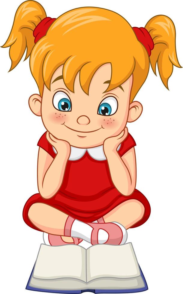 Cartoon funny girl student reading a book 5112807 Vector Art at Vecteezy Cartoon funny girl student reading a book 5112807 Vector Art at Vecteezy