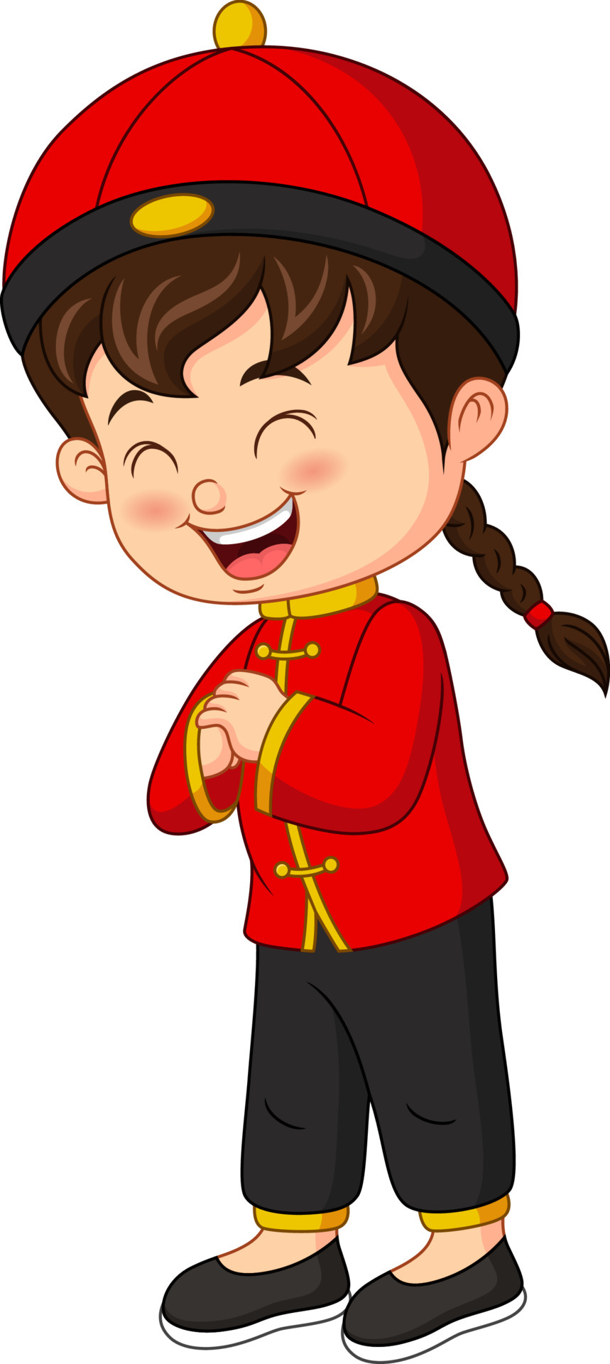 Cartoon chinese boy on white background 5112947 Vector Art at Vecteezy