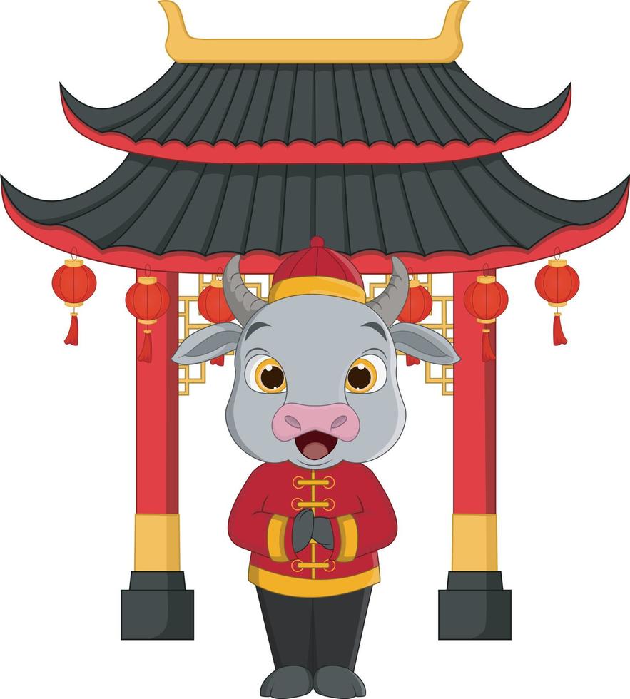 Chinese new year 2021 year of the ox vector