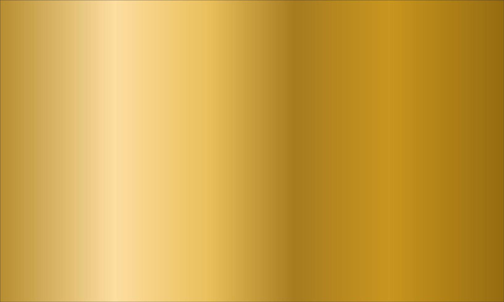 Gold background, gold polished metal, steel texture vector