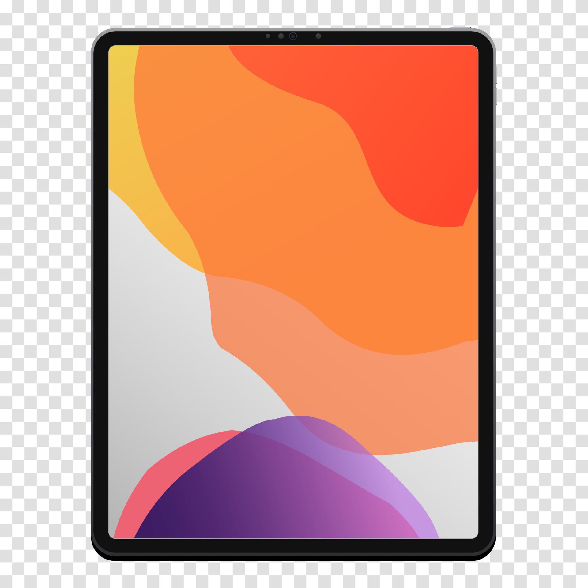 New ipad pro. Tablet pc, mobile device. Multitouch gadget. Template