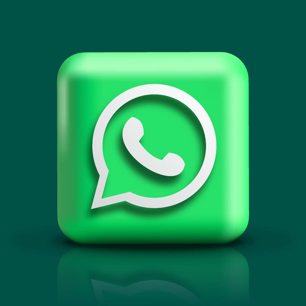 3D WhatsApp logo transparent background PNG