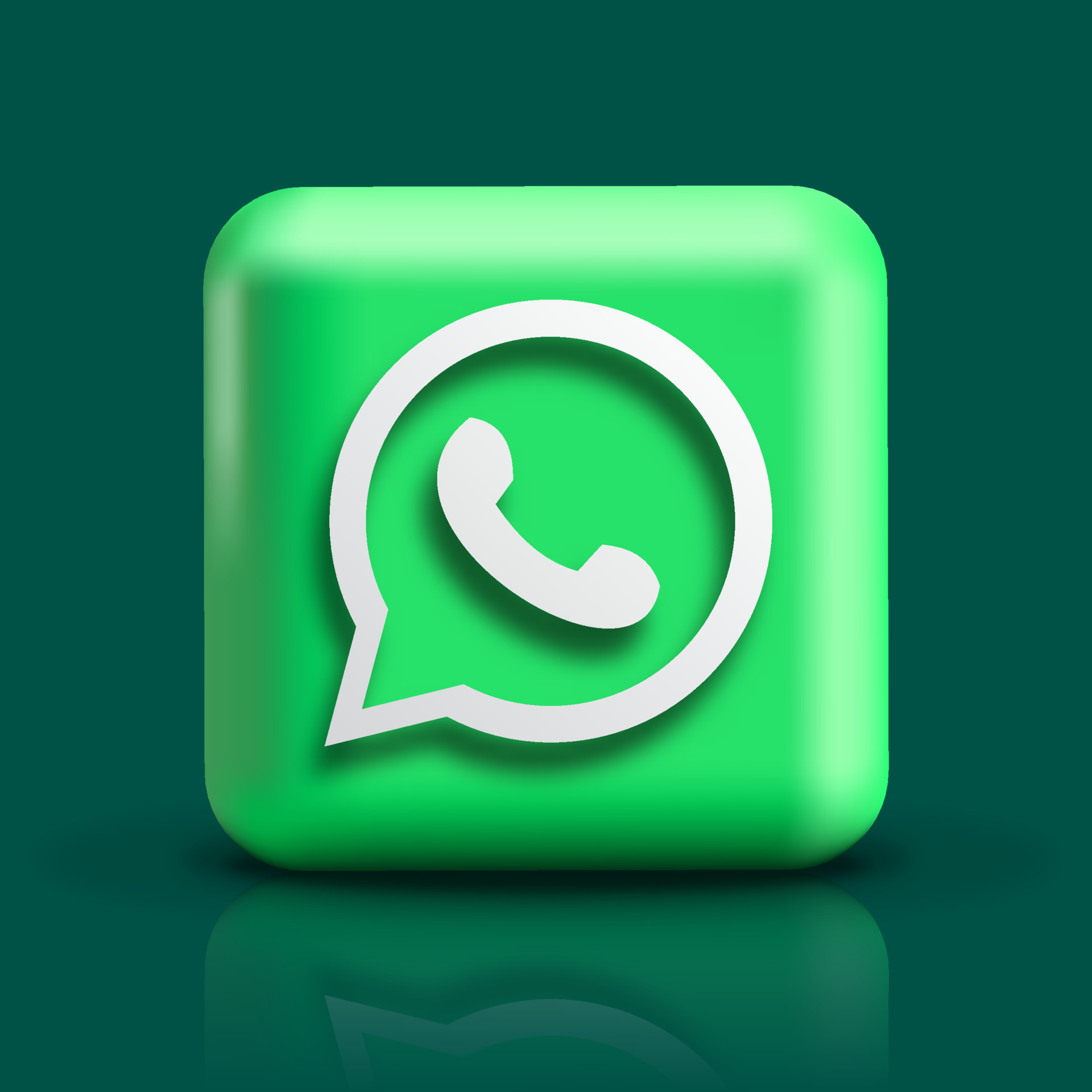 Whatsapp Icon Isolated Green Background Illustration –, 55% OFF