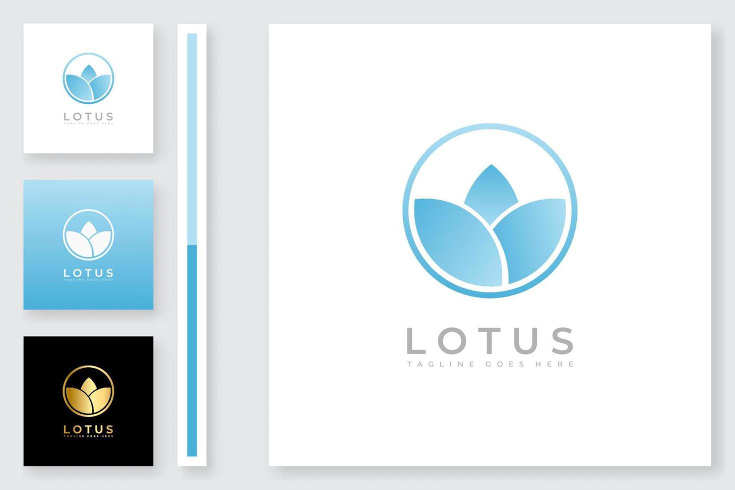 plantilla de ilustración de vector de icono de logotipo de flor de loto
