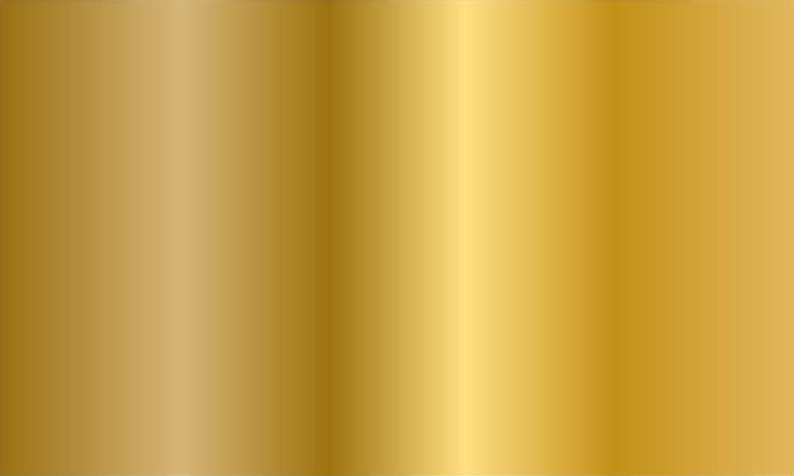 Gold background, gold polished metal, steel texture vector