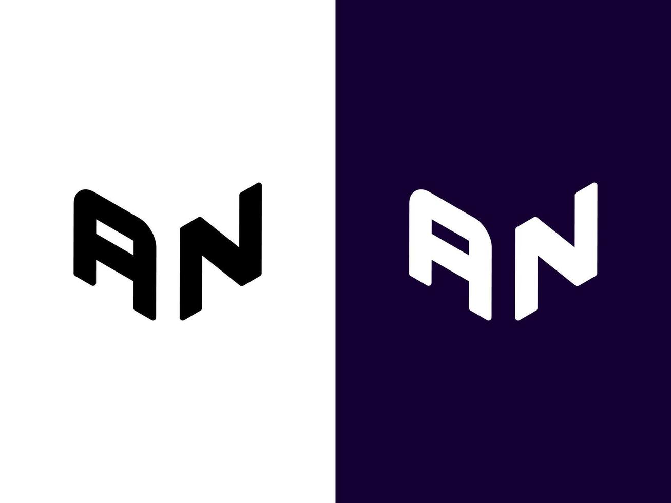 letra inicial un diseño de logotipo 3d minimalista y moderno vector
