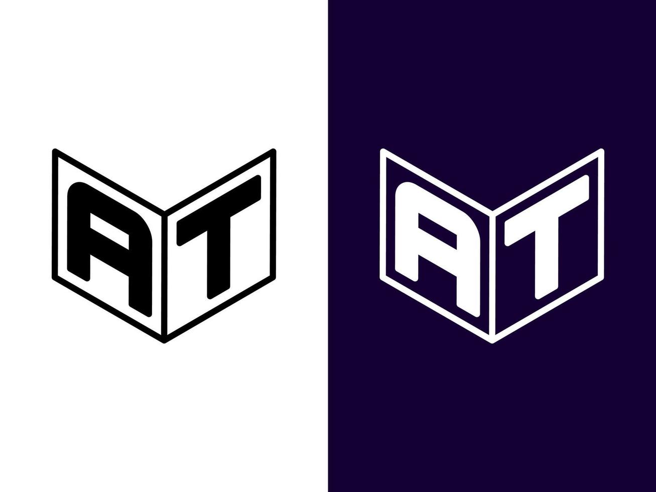 letra inicial en diseño de logotipo 3d minimalista y moderno vector