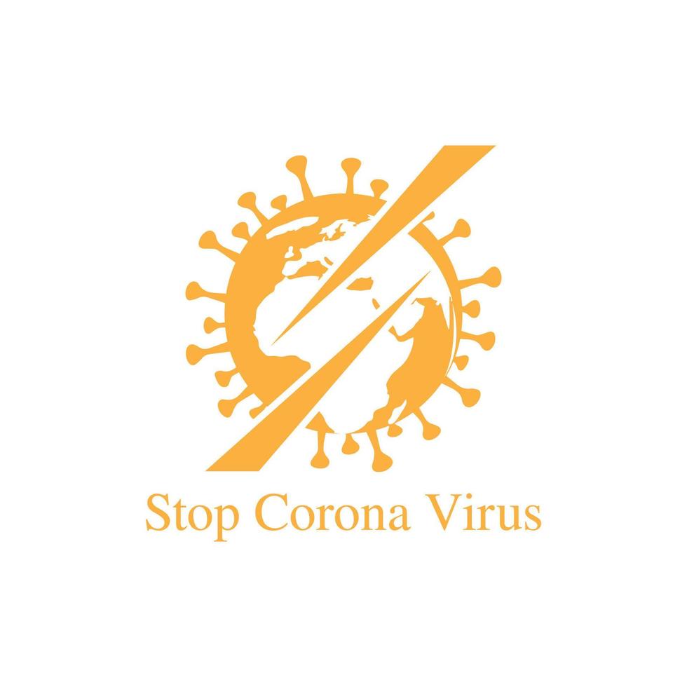 Covid-19 Coronavirus concept inscription typography design logo vector