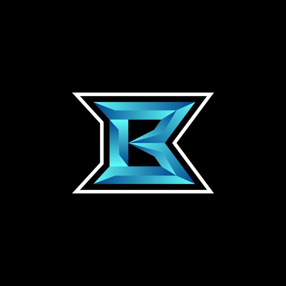 Design best initial Letter B gaming logo esports vector