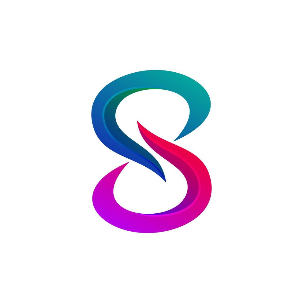 Logo Design Vector Letter S in full color