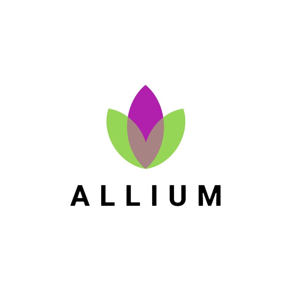 Allium in background white ,vector logo design editable vector