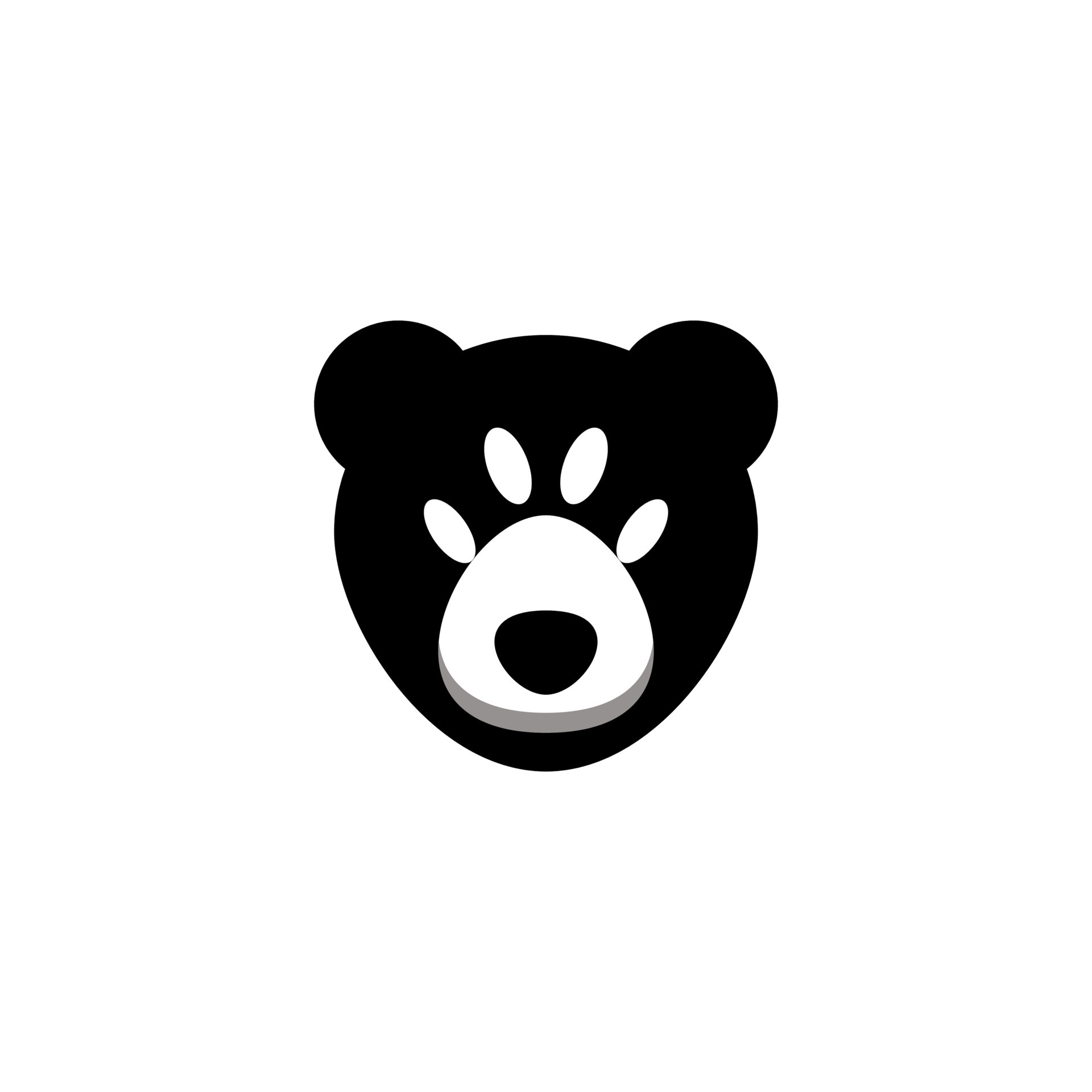 Logo de huella de perro diseño editable