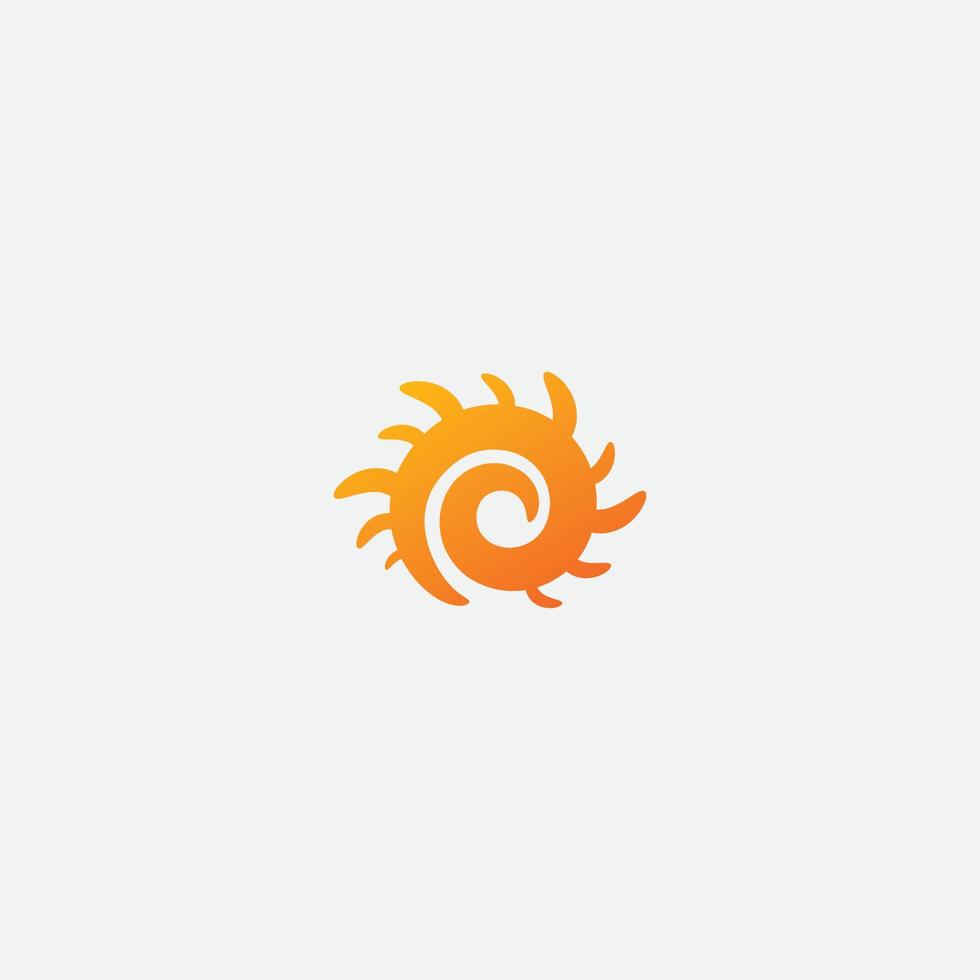 solar logo design vector template