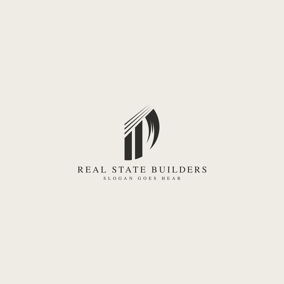 Real state logo design vector