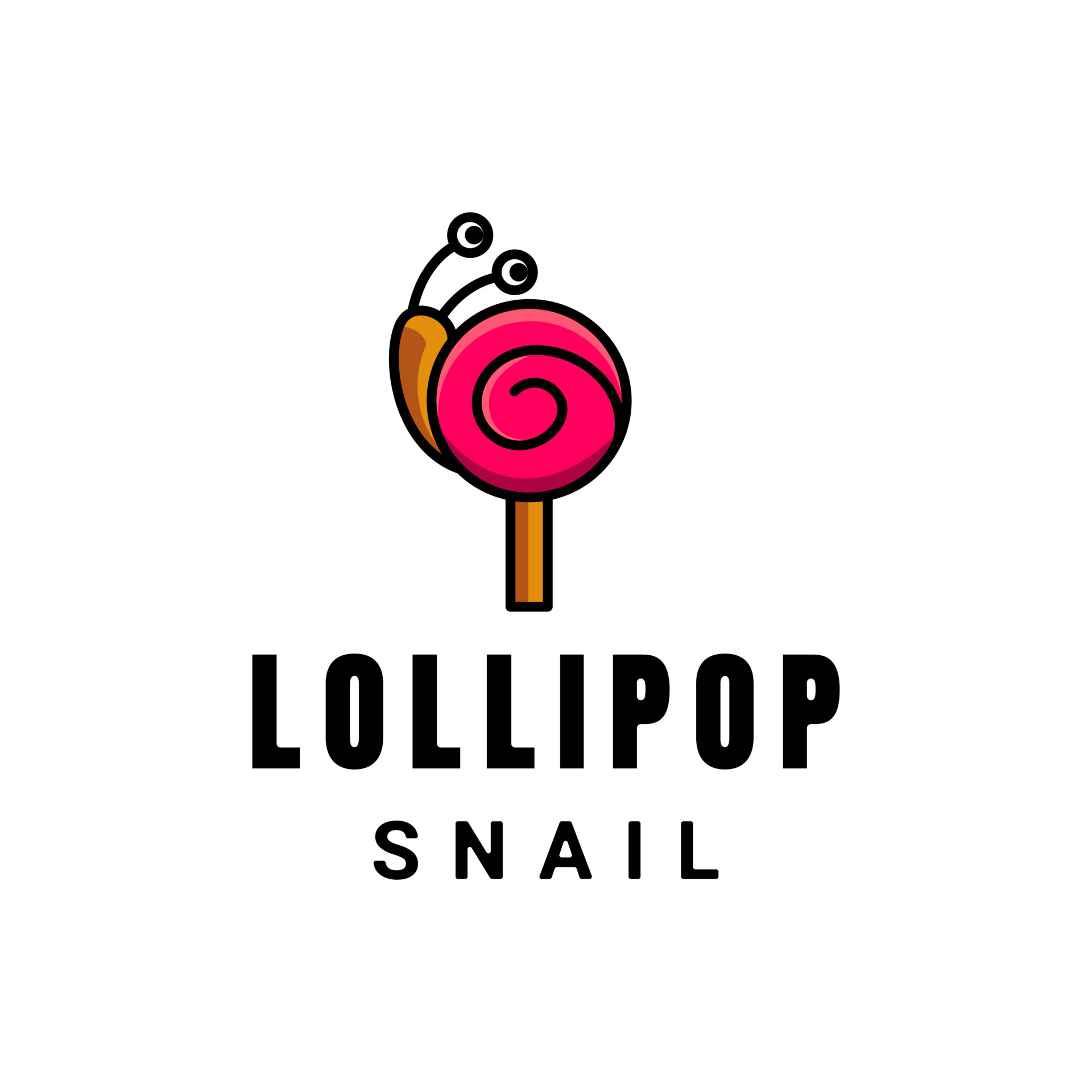 Simple Vector Mascot Cartoon Logo Design of Dual Meaning Combination Snail  and Lollipop 5114297 Vector Art at Vecteezy