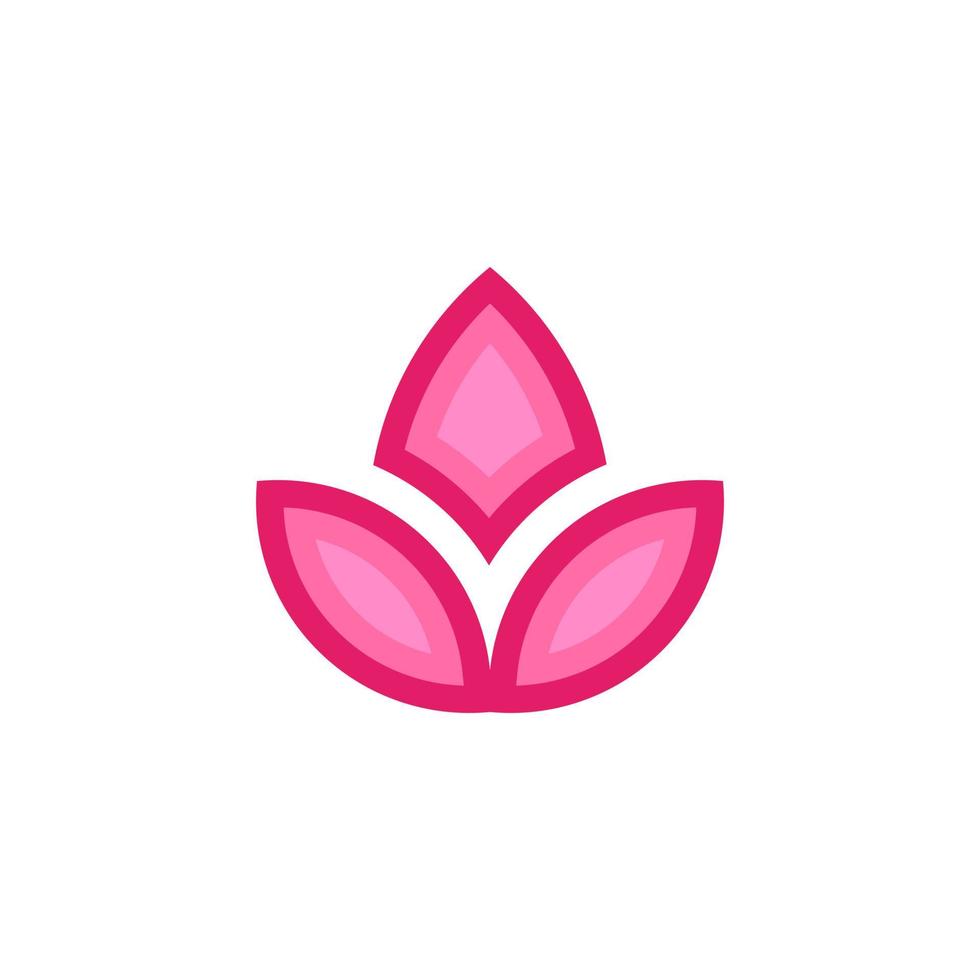 flor de loto, en fondo blanco, diseño de logotipo vectorial editable vector