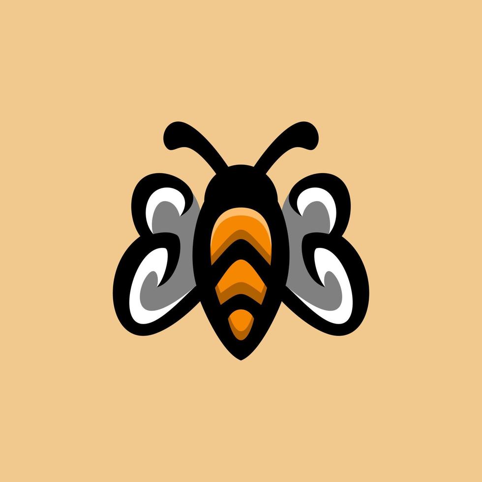 diseño de logotipo de vector de mascota simple de miel de abeja natural