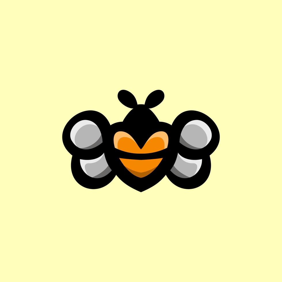 diseño de logotipo de vector de mascota simple de miel de abeja natural