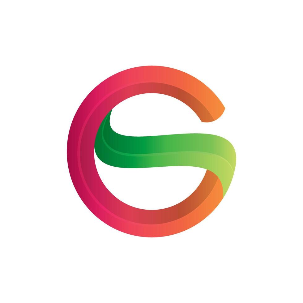 letra g colorida, diseño de logotipo vectorial editable vector