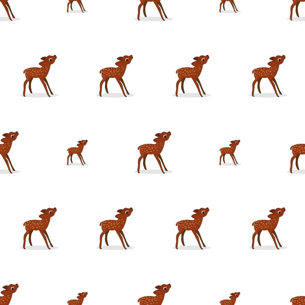 Seamless pattern with a deer. Suitable for backgrounds, postcards, and wrapping paper. . vector