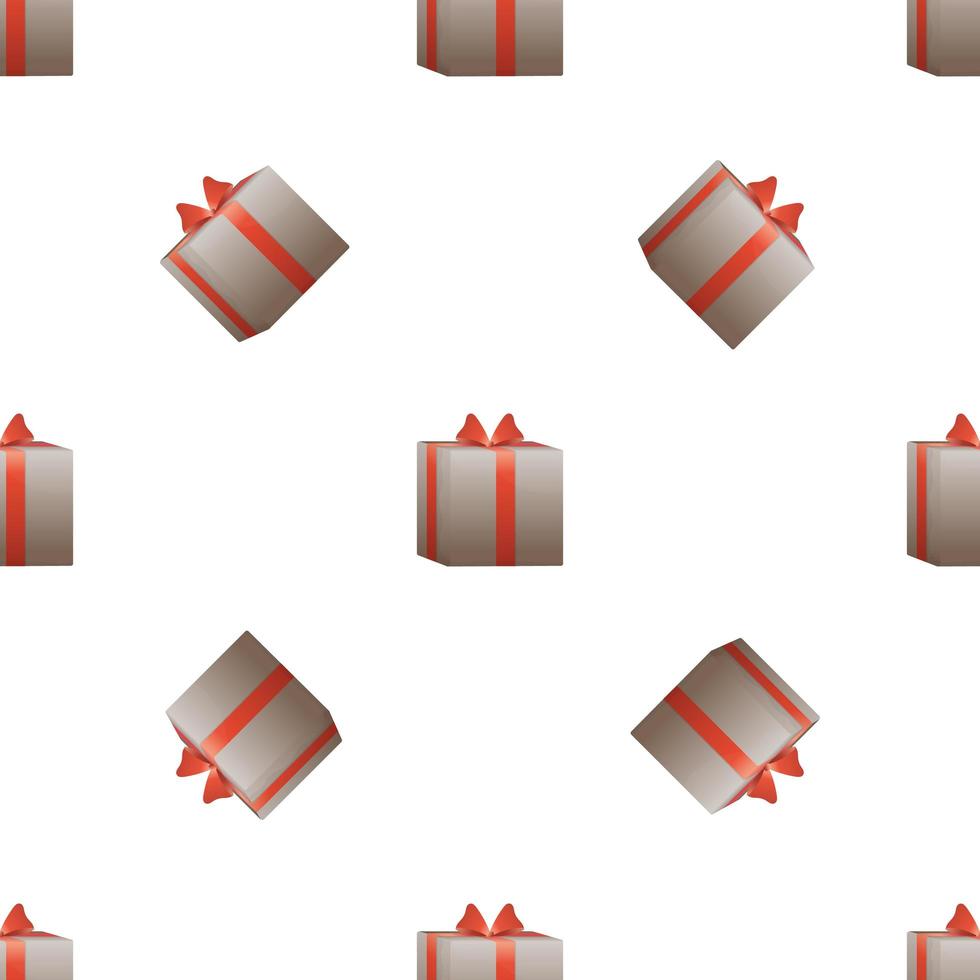 Seamless pattern with a gift. Background with a gift box. Suitable for backgrounds, cards and wrapping paper. Good on the topic of New Years, birthday and Valentine's Day. Vector. vector