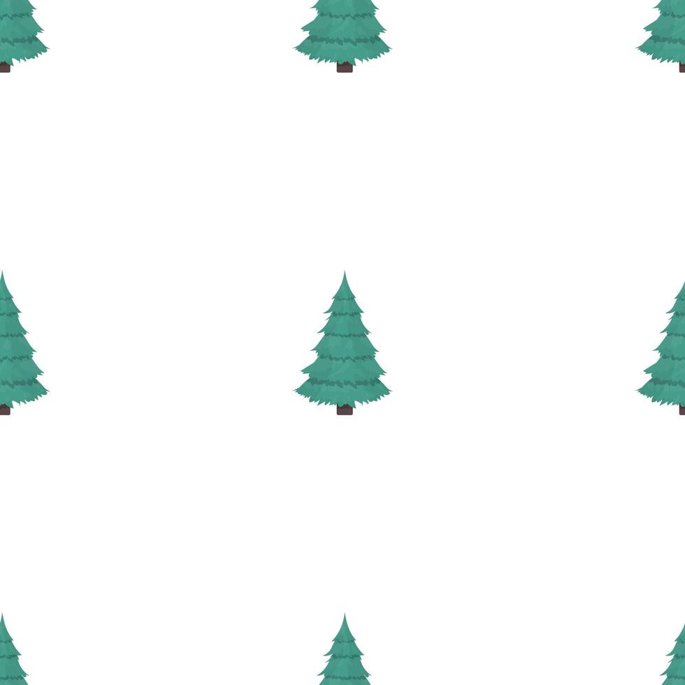 Seamless pattern with a green Christmas tree. Background with green pine. Suitable for backgrounds, cards and wrapping paper. Good for the New Year. Vector. vector