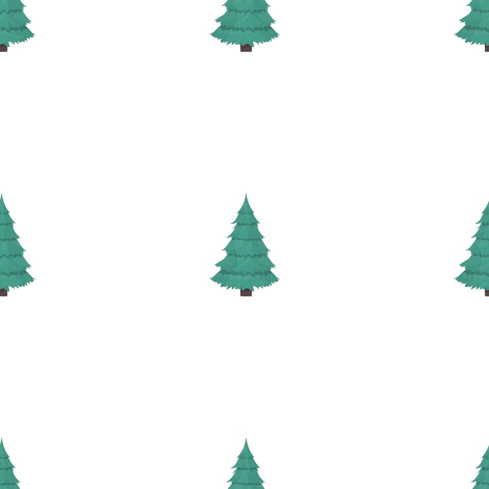 Seamless pattern with a green Christmas tree. Background with green pine. Suitable for backgrounds, cards and wrapping paper. Good for the New Year. Vector. vector