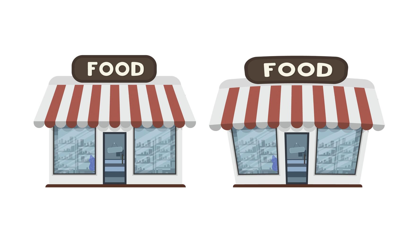 Grocery store isolated on a white background. Vector illustration