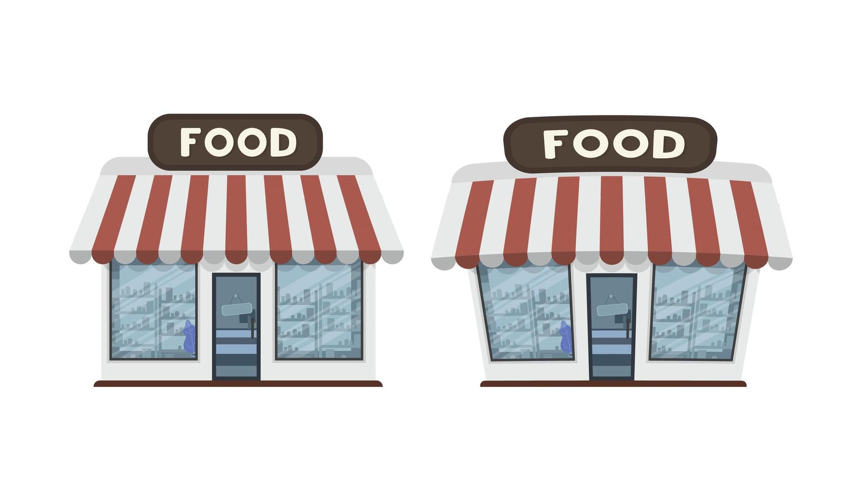 tienda de comestibles aislado en un fondo blanco. ilustración vectorial vector