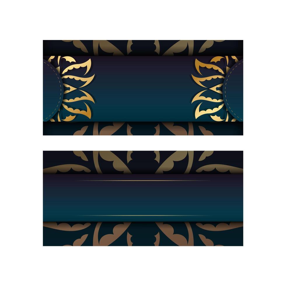 Two banners with gold and black designs vector