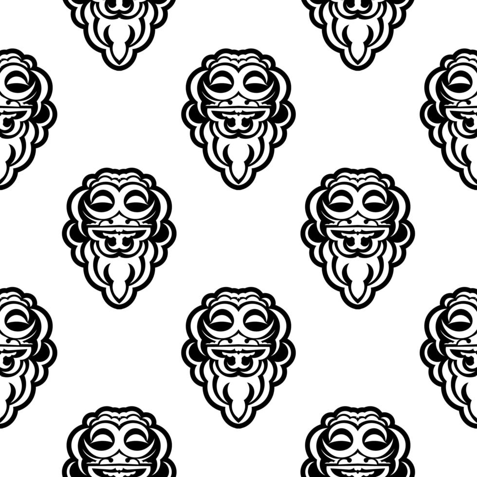 Seamless pattern with pollenesia masks. Vector illustration.