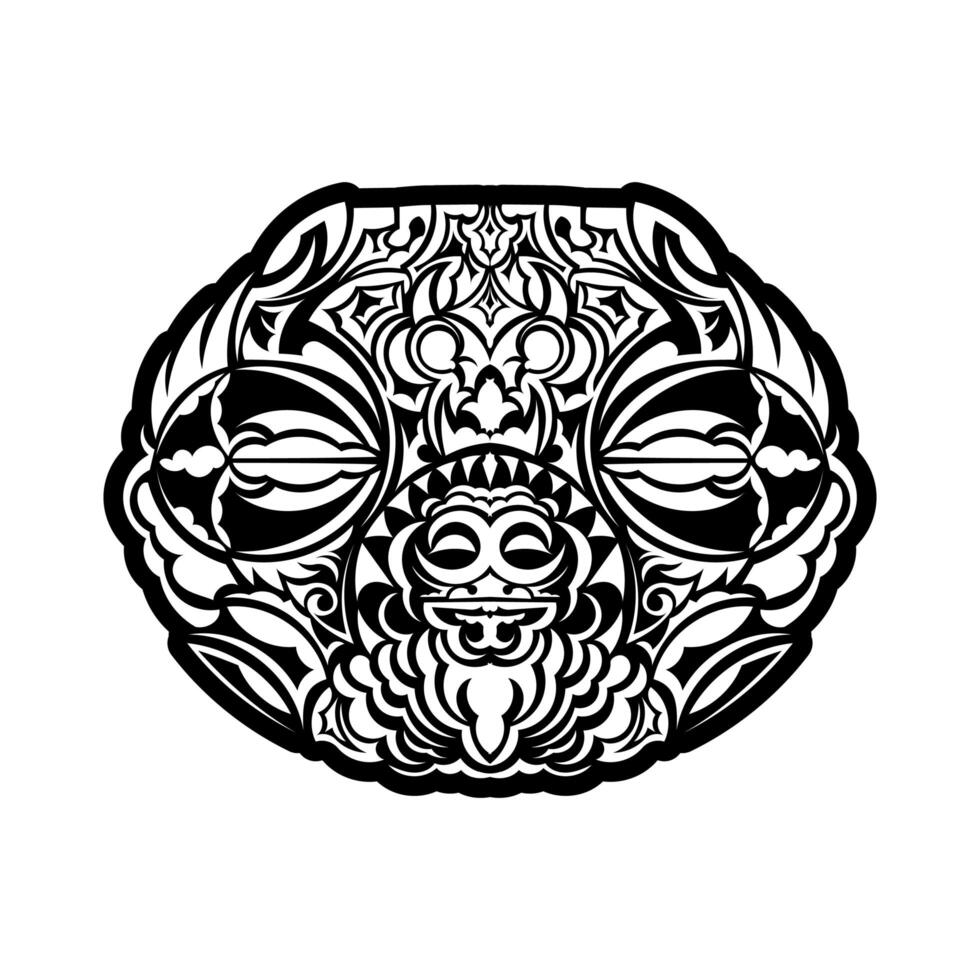 A black and white design of a tribal style vector