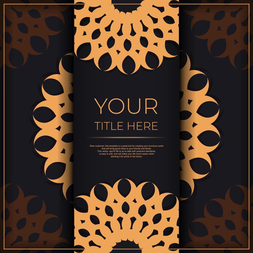 A black and gold background with a circular pattern vector