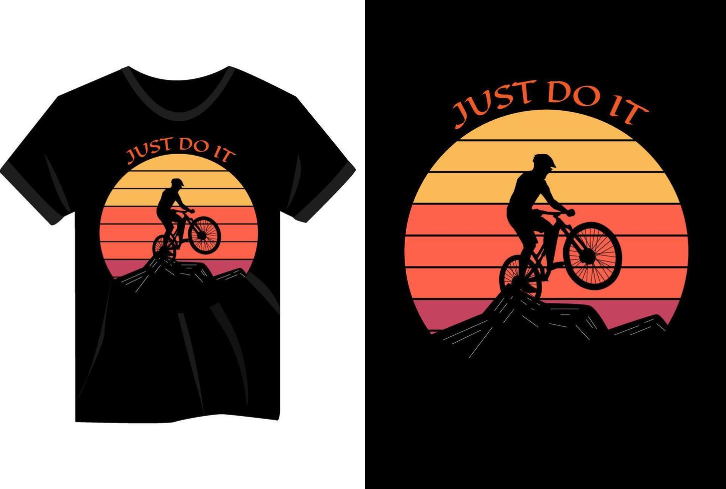 Just do it silhouette vintage retro design vector