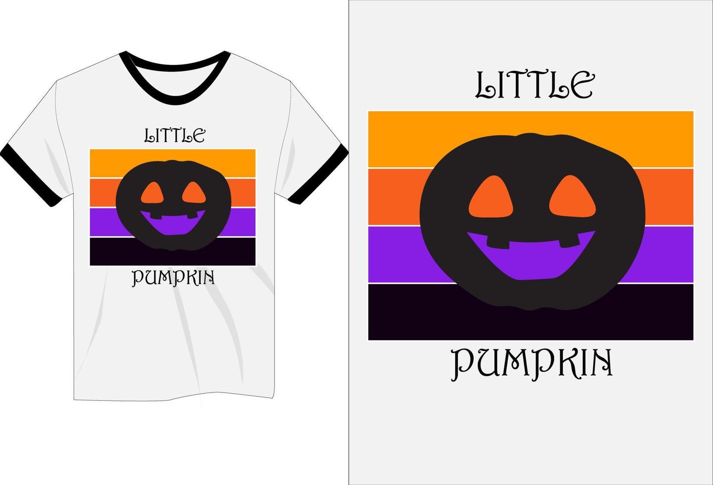 T shirt little pumpkin retro vintage vector