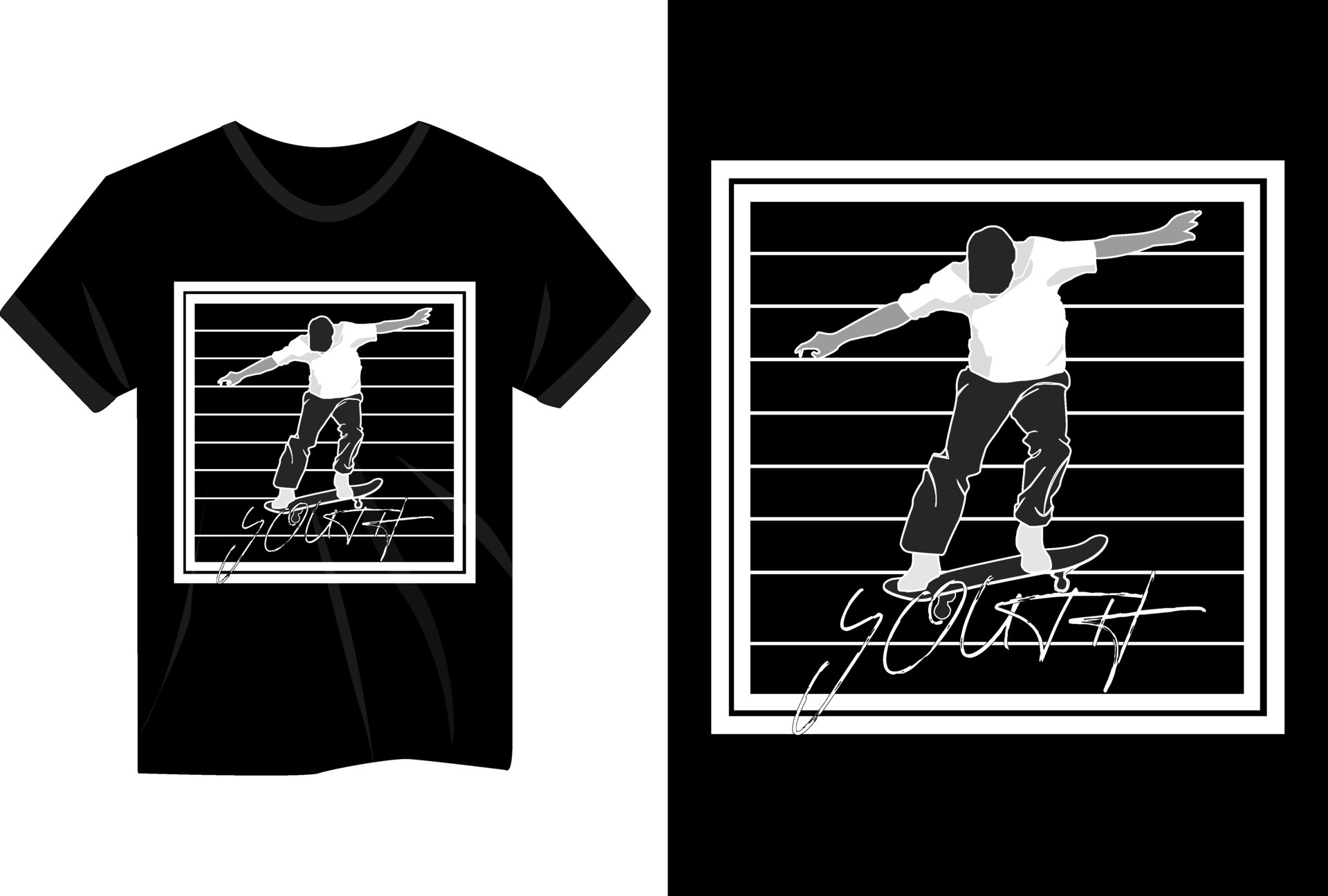 Youth skateboarder gray scale vintage design 5115662 Vector Art at Vecteezy