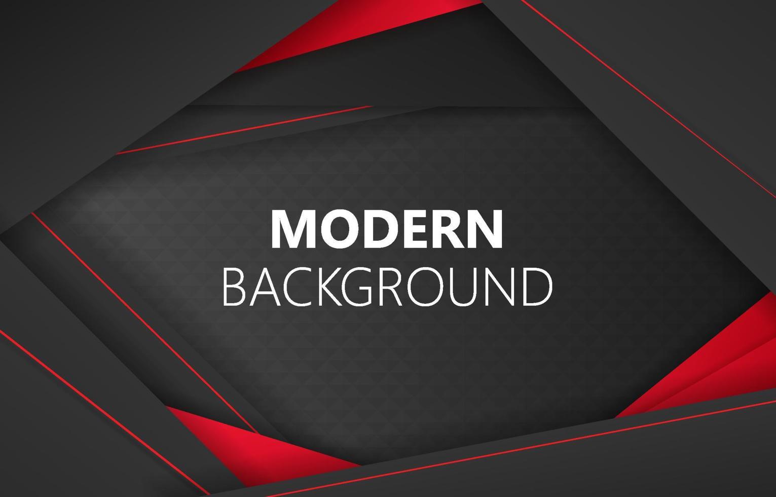Modern black and red background luxury with element vector