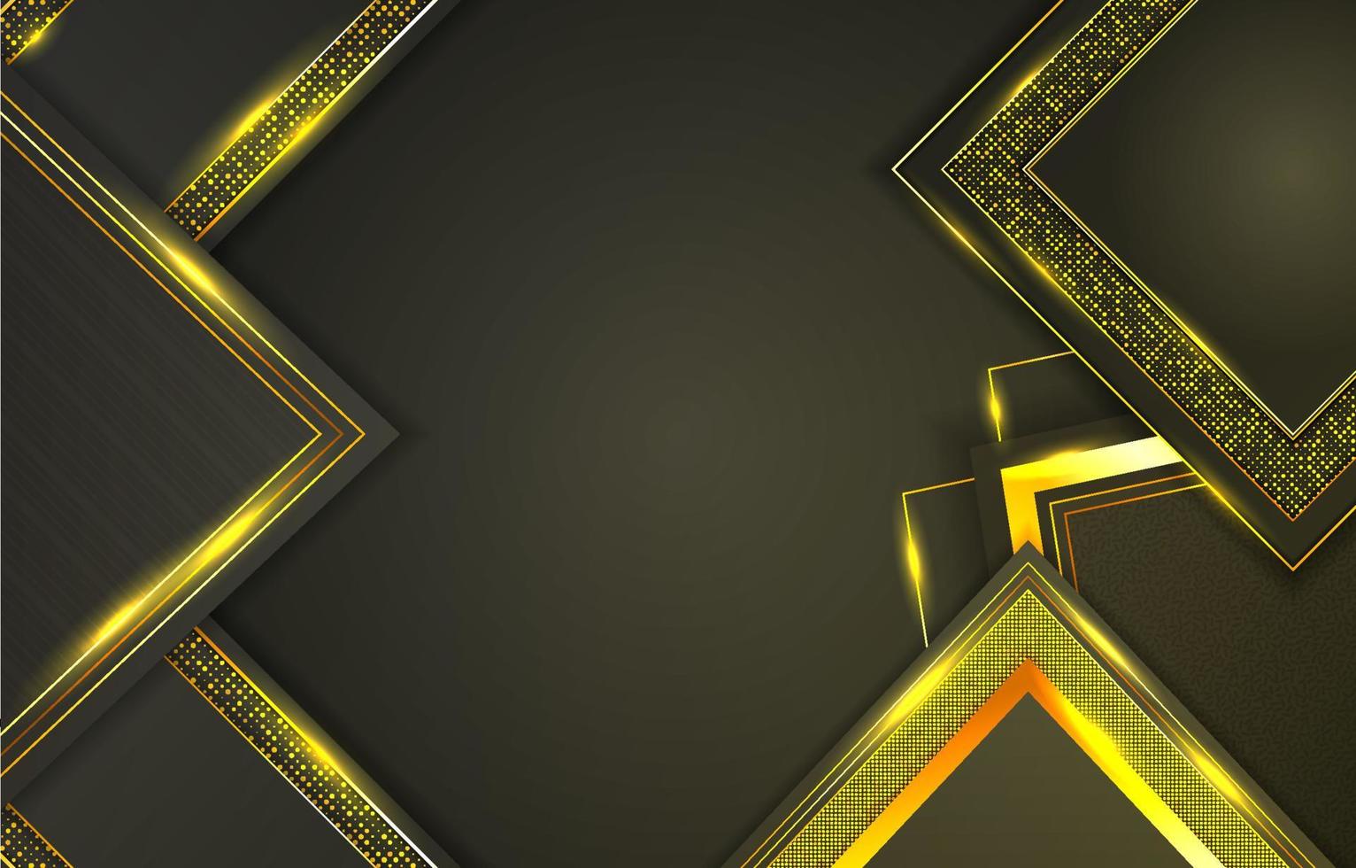 Modern black and gold background luxury with element vector
