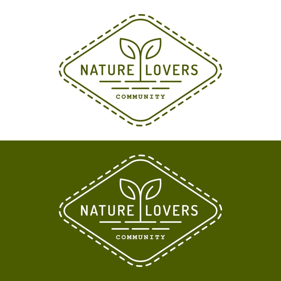 Nature lover vector logo template. This design use leaf symbol. Suitable for environment.