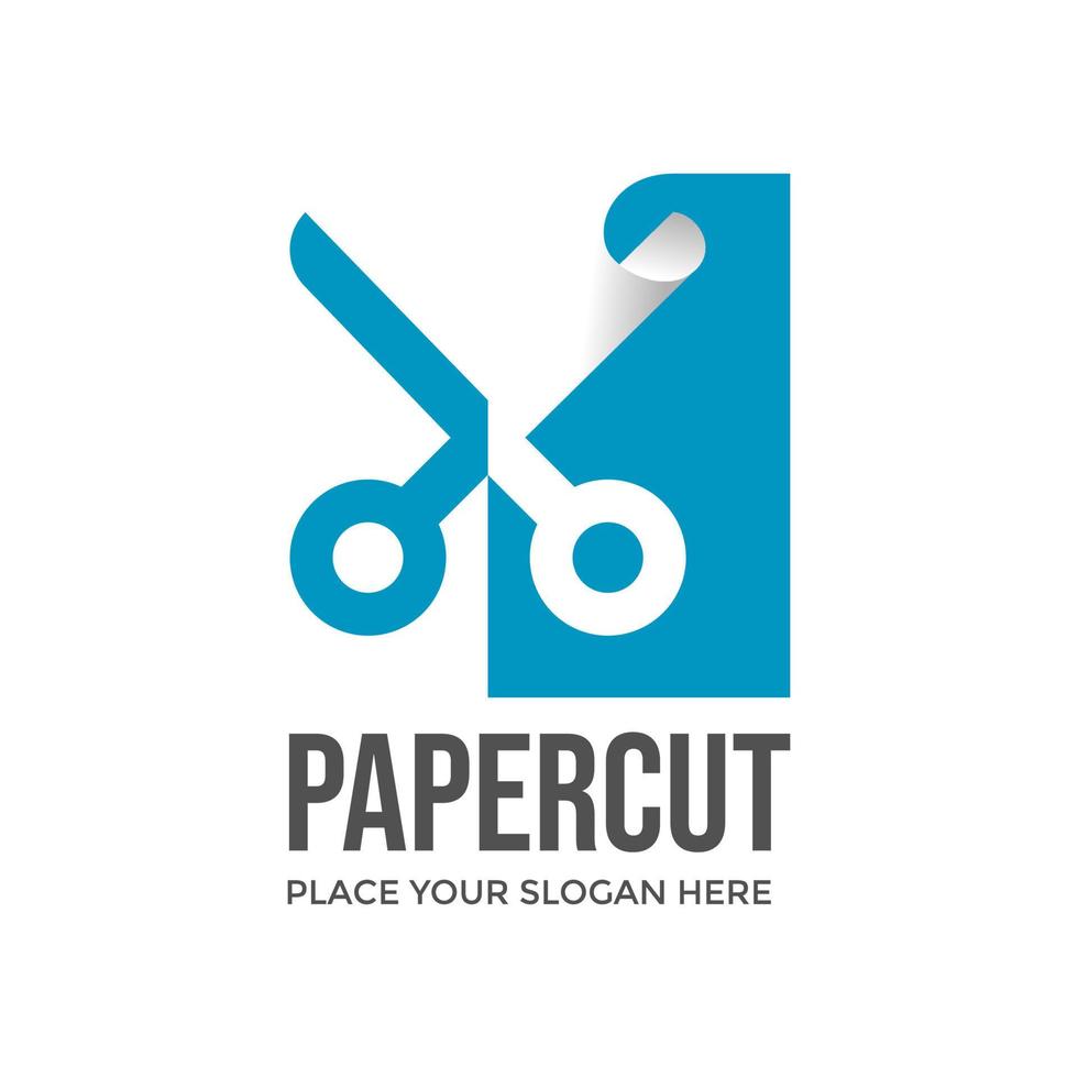 Paper cut vector logo template. This design use sheet symbol. Suitable for business.
