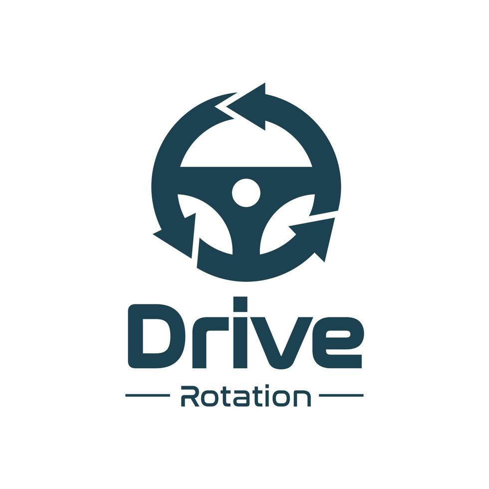 Drive vector logo template. This design use steer symbol.